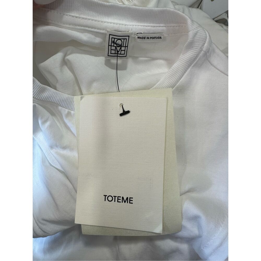 NWT Toteme Sleeveless Cotton Jersey Crew Neck Midi Tee Dress Off White XXS $290 - Picture 10 of 10